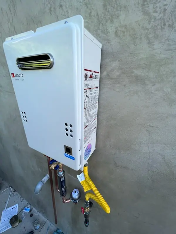 Tankless water heater installation for Martin Crossing homes